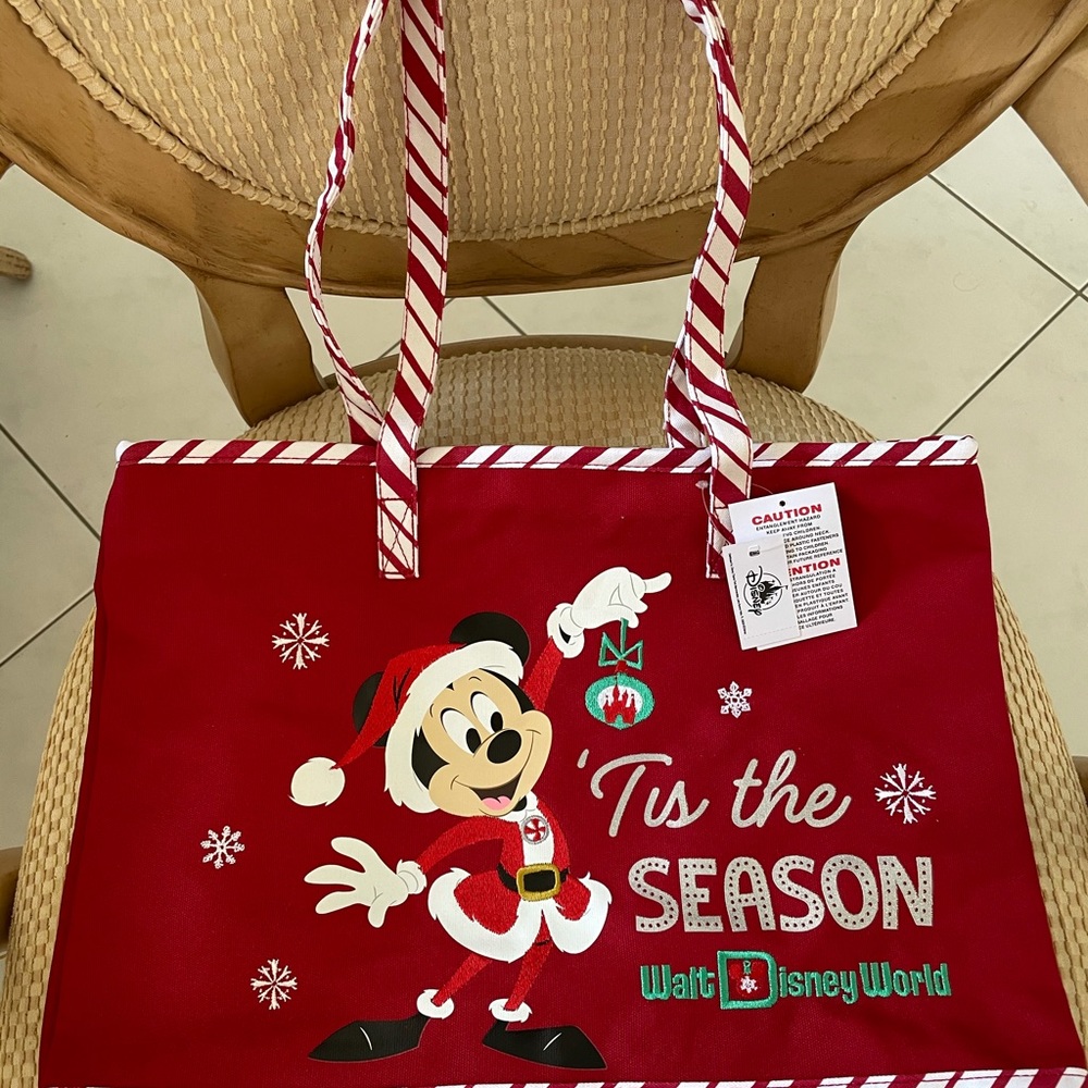 Disney Christmas Holiday Tote Bag WDW - Picture 2 of 4